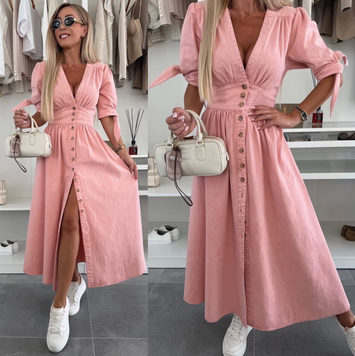 Aria | Robe en Denim Éclatante