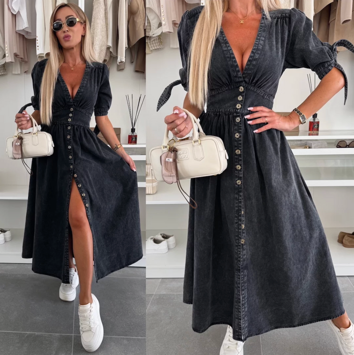 Aria | Robe en Denim Éclatante