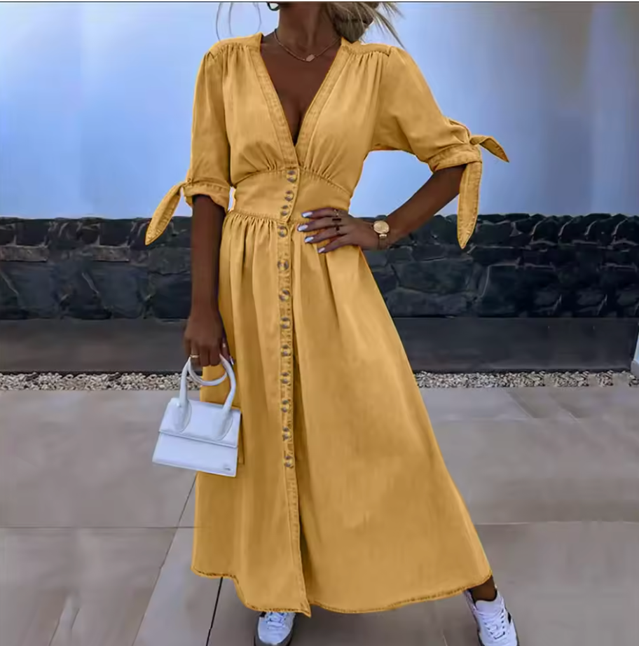 Aria | Robe en Denim Éclatante
