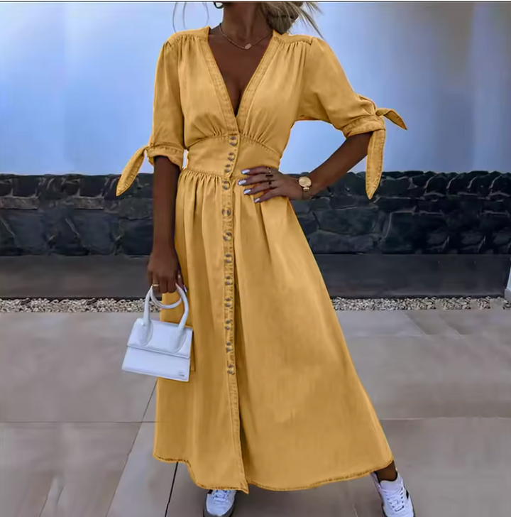 Aria | Robe en Denim Éclatante
