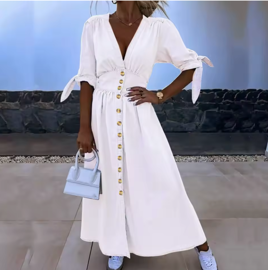 Aria | Robe en Denim Éclatante