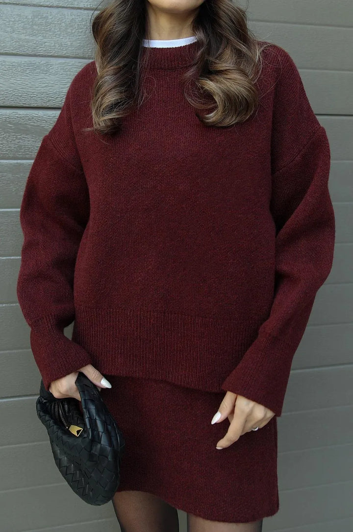 Aria™ - Duo de Pull et Jupe Mélangés