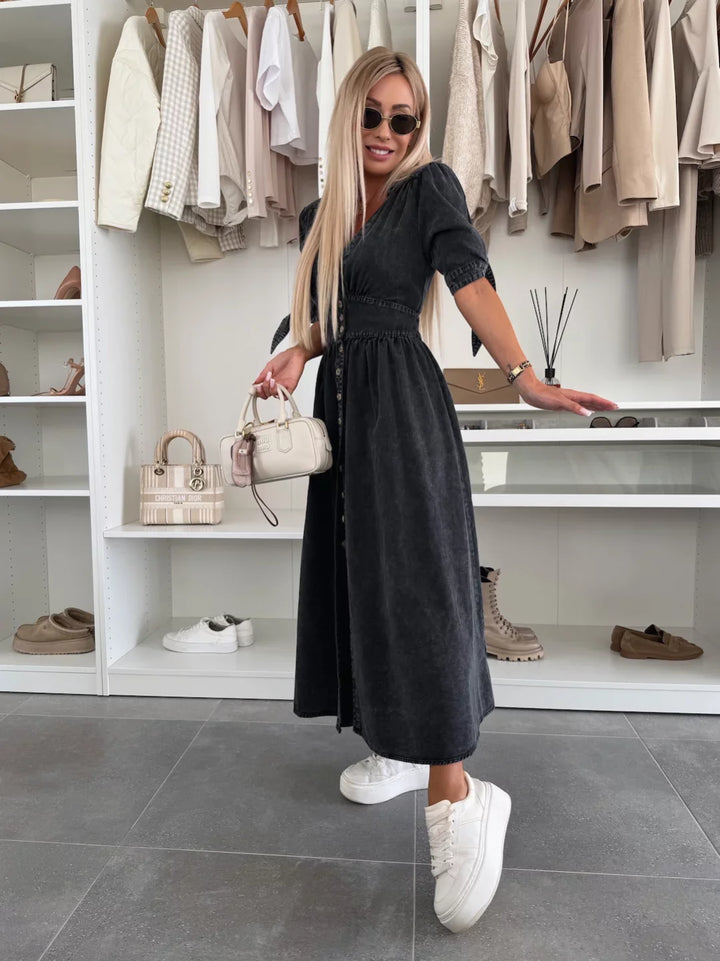 Aria | Robe en Denim Éclatante