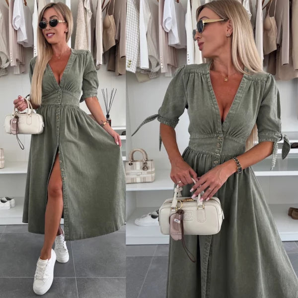 Aria | Robe en Denim Éclatante