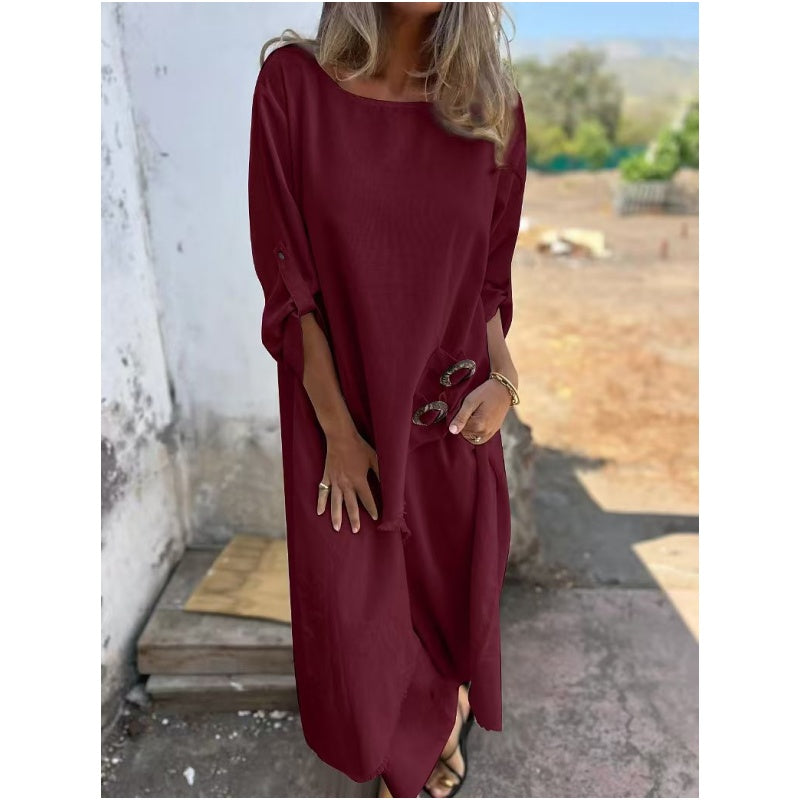 Lourdes™ Ensemble Luxe en Coton et Lin pour Femmes
